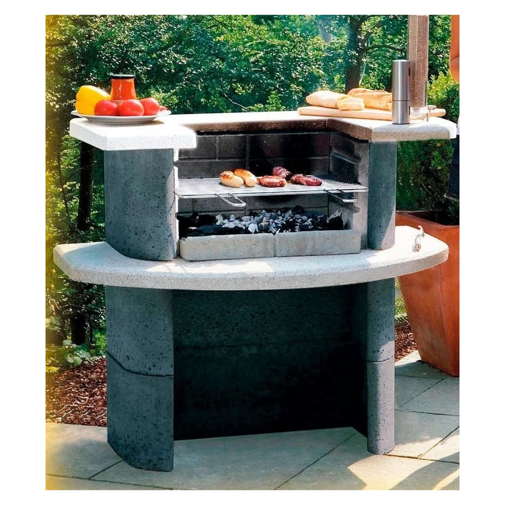 Buschbeck Holzkohlegrill Grillbar Rica, 110x65x93 cm, Beton, verchromter Stahlrost