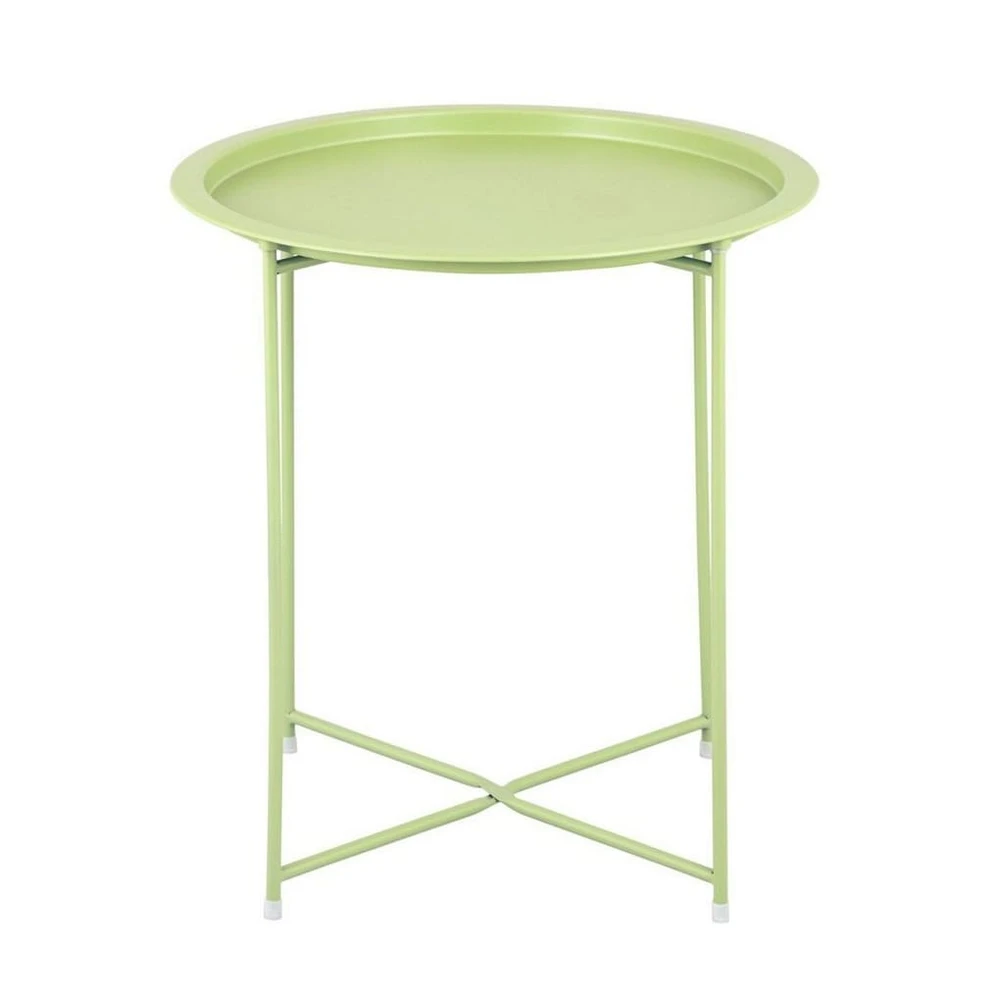 Soma Beistelltisch 2. Wahl, Metall, Ø 47 cm, Höhe 51 cm, Hellgrün