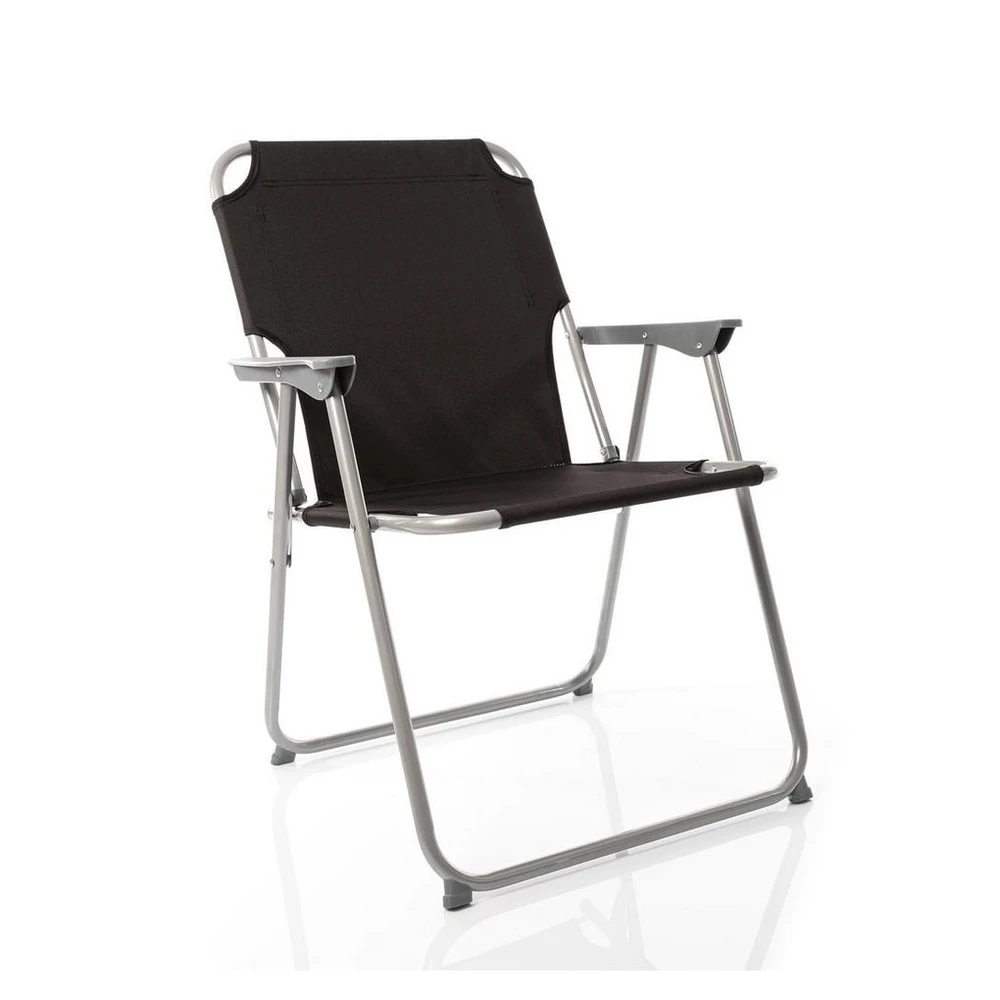BigDean Klappstuhl, schwarz, 120kg belastbar, faltbar, 75cm Höhe