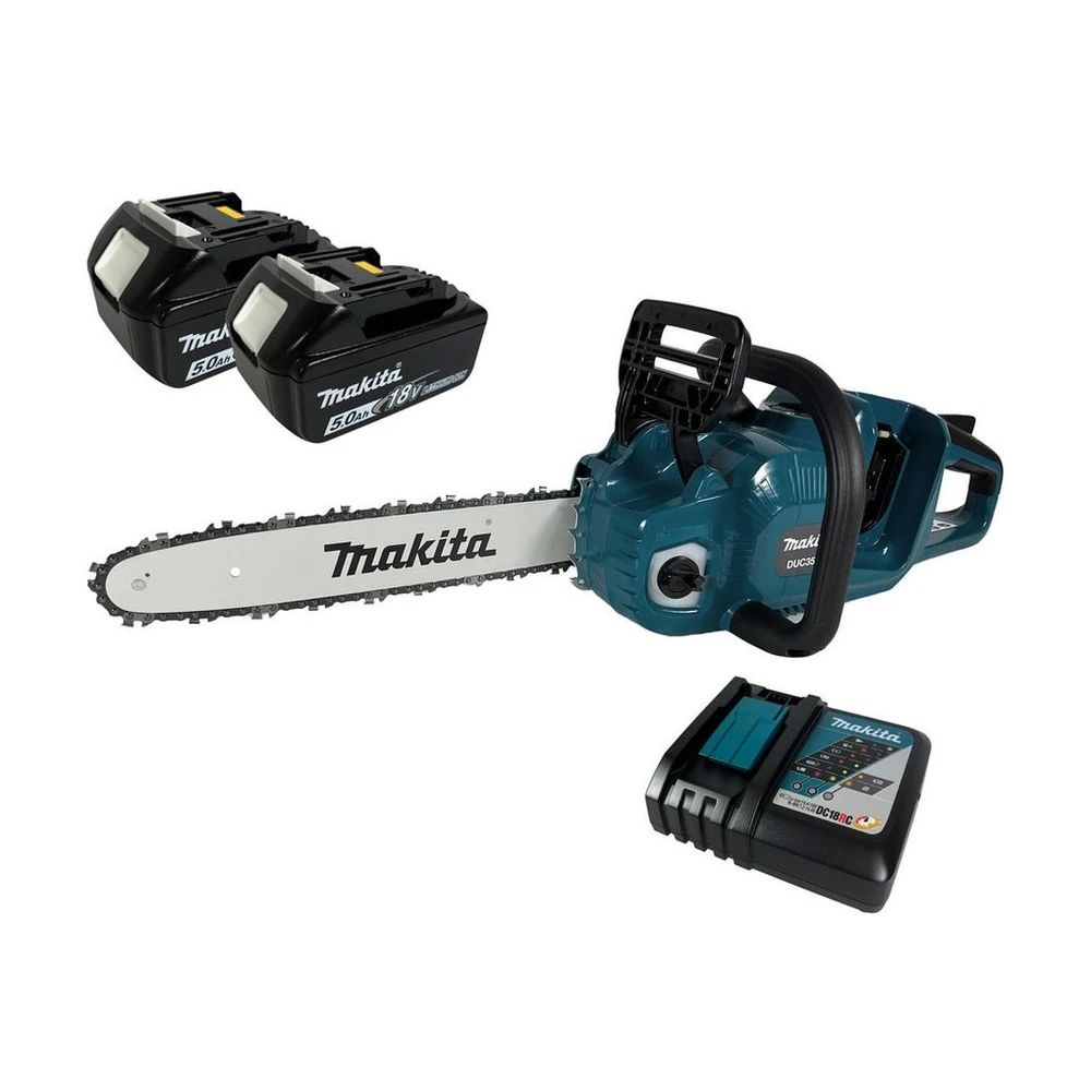 Makita Akku-Kettensäge DUC353, 35 cm Schwert, 36V, 2x 5 Ah Akkus