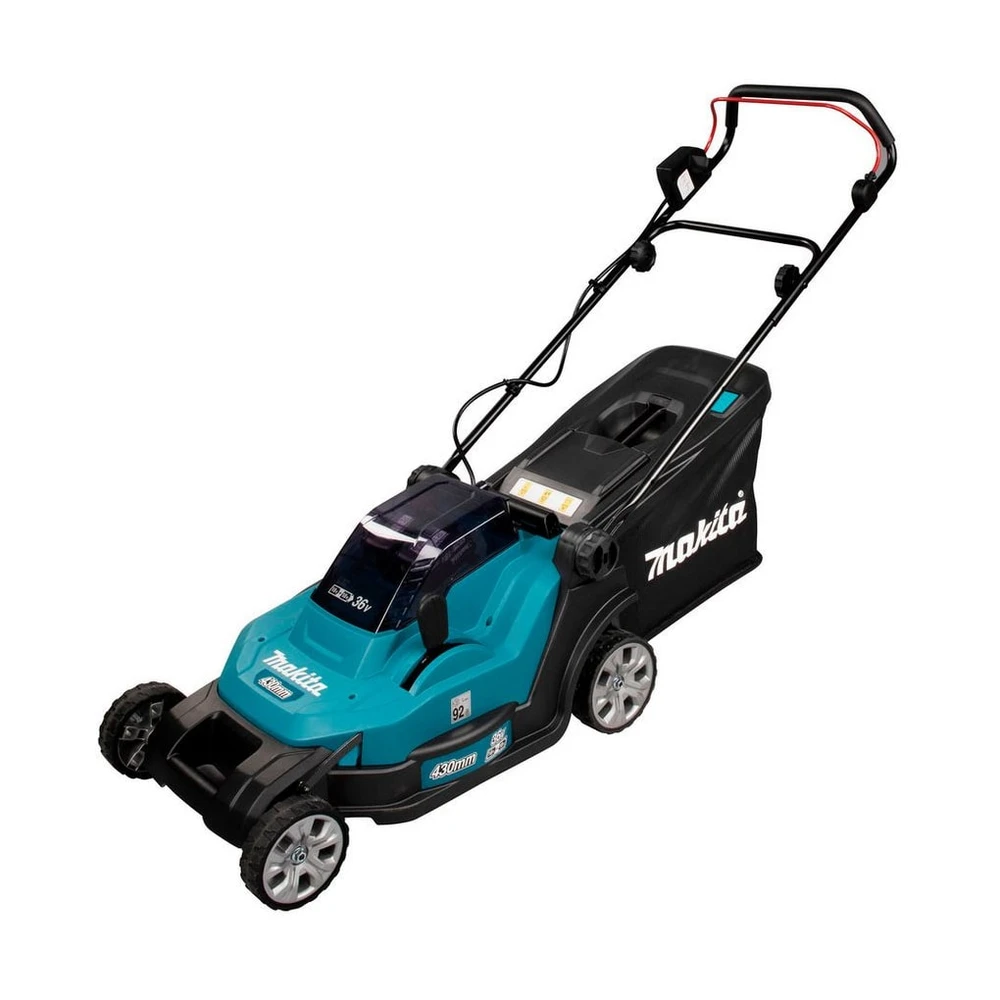 Makita Akkurasenmäher DLM432PT2, 43 cm, 2 Akkus 18V/5 Ah, Schnellladegerät