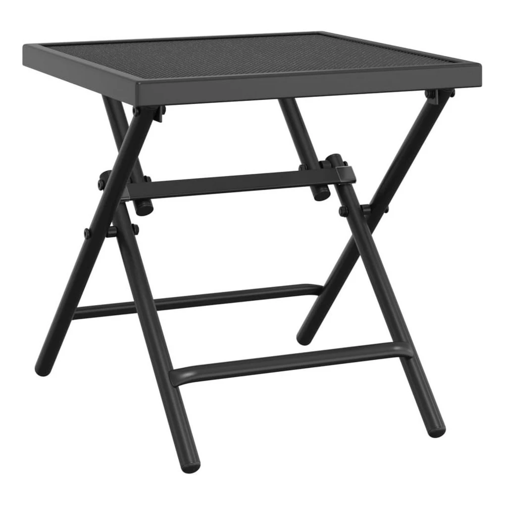 vidaXL Gartentisch Klappbar Anthrazit 38x38x38 cm Stahlgitter