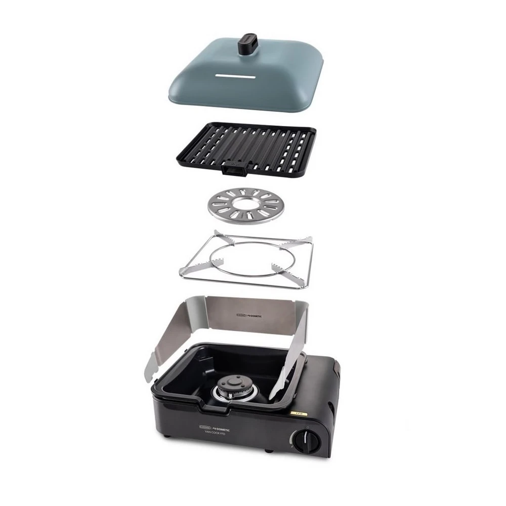 CADAC Van Cook FFD Combo Gasgrill, kompakt, 1,6 kW, mit Deckel