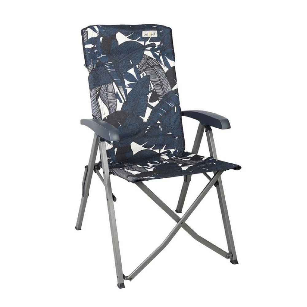Bel-Sol Campingstuhl Diva, blau, klappbar, Aluminium, 120 kg Tragkraft