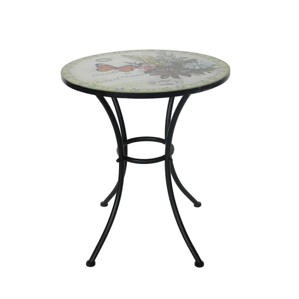 HTI-Living Gartentisch Celia, Ø 57 cm, Metall, Vintage Style