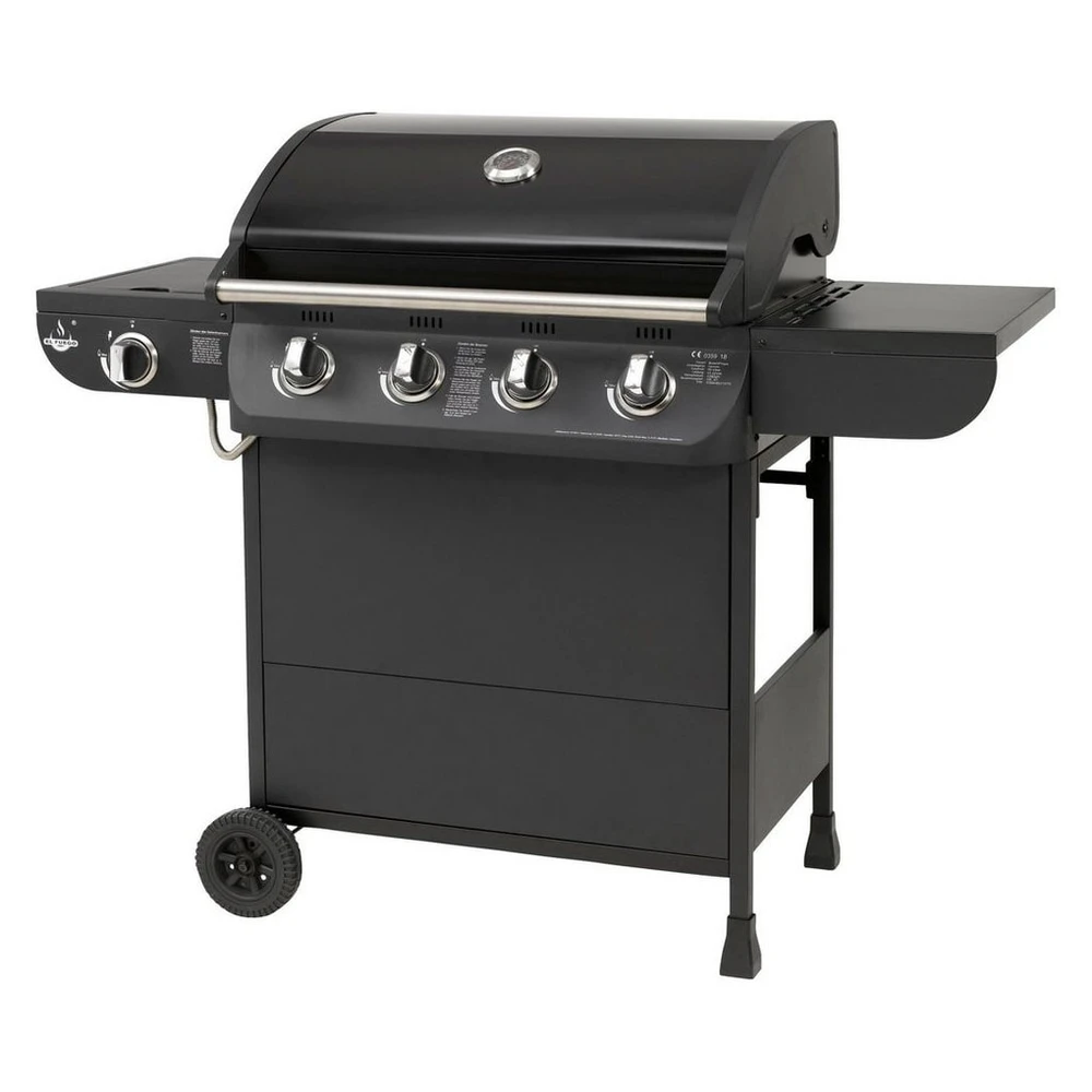 El Fuego Gasgrill Columbus 4+1, 130x58,5x107,5 cm, 5 Brenner, Schwarz