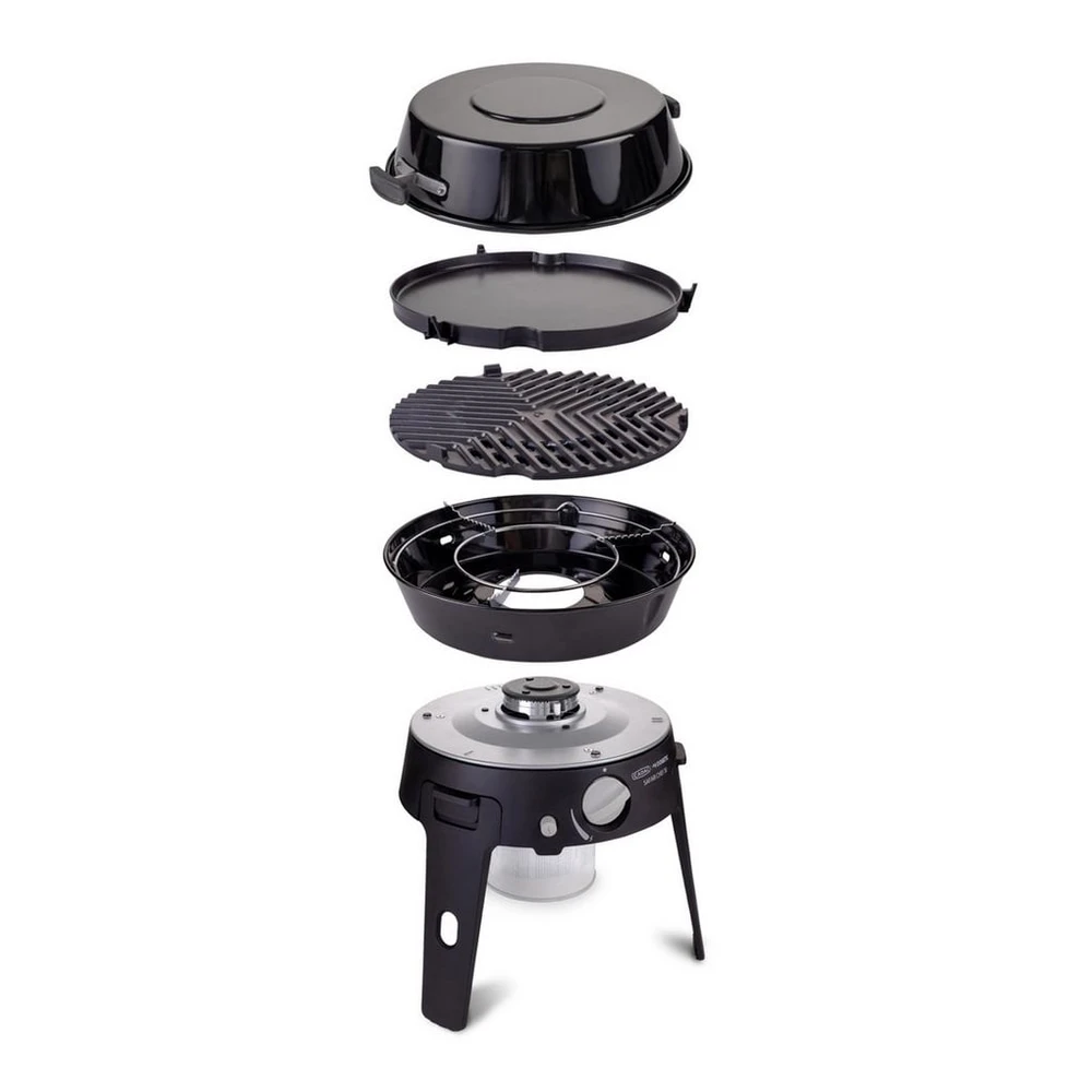 CADAC Safari Chef 30 HP Deluxe Gasgrill, ø 30 cm, 3.6 kg, Keramikbeschichtung