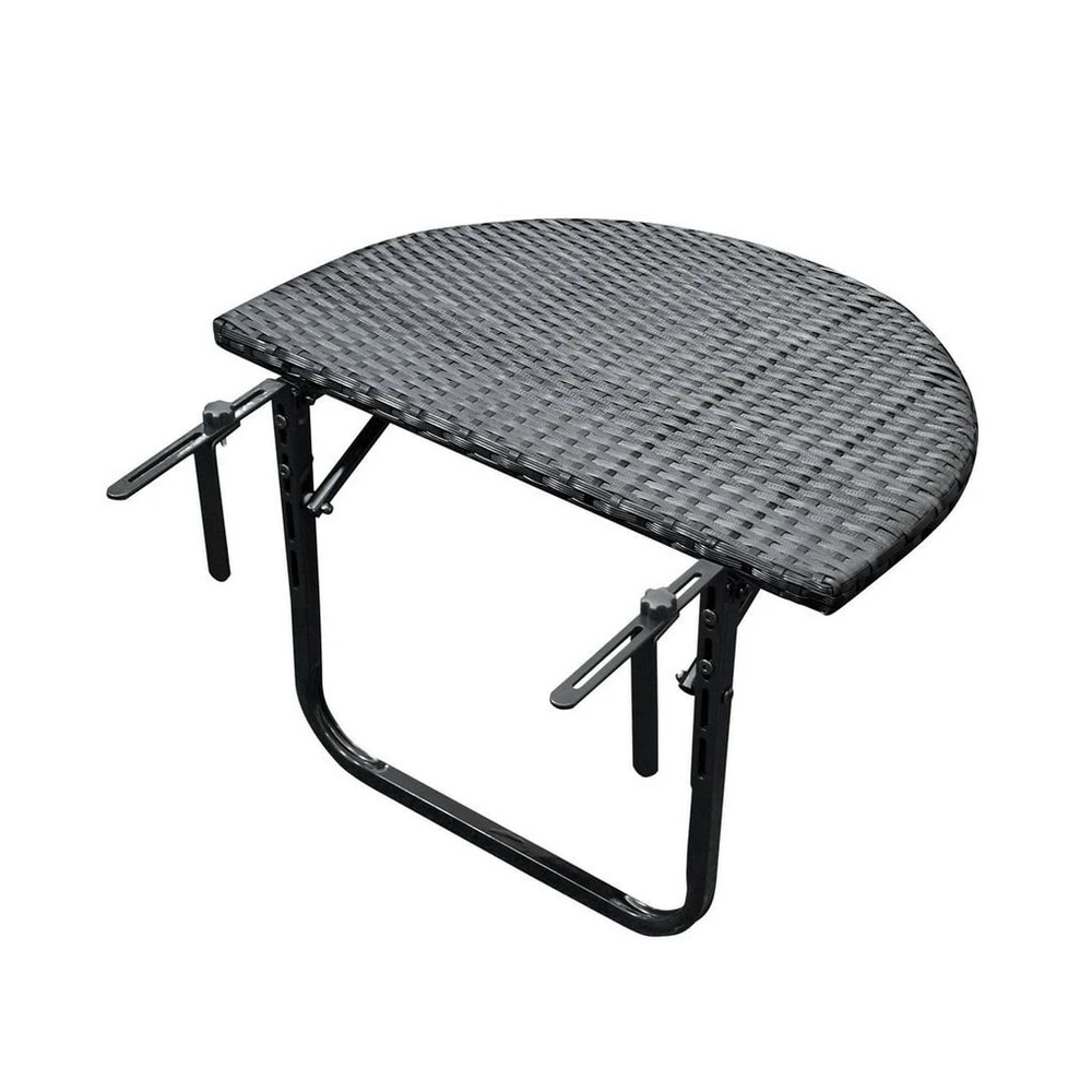 DEGAMO Balkonhängetisch SEVILLA, 60x40cm, Metall/Polyrattan, klappbar