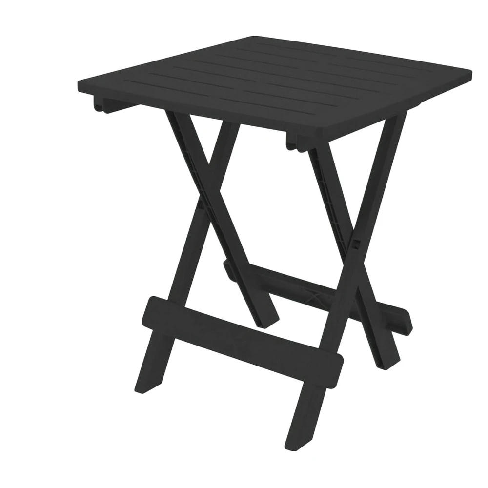 Progarden Beistelltisch Kunststoff Klapptisch 50x45x43cm Schwarz, UV-beständig
