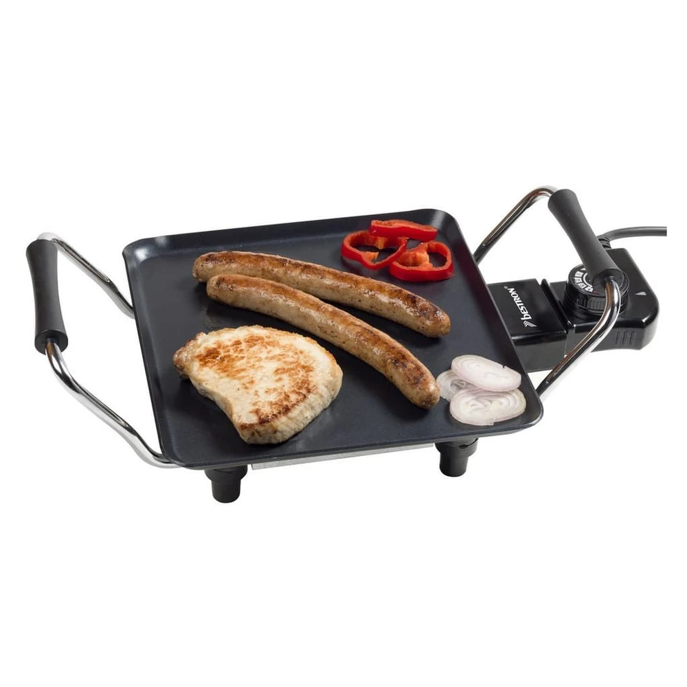 bestron Tischgrill ABP600, 1000 W, 21 cm, Antihaftbeschichtung, Temperaturregelung