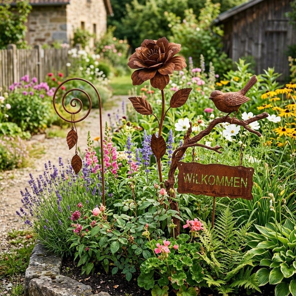 Rostdeko im Garten: 20 kreative Ideen